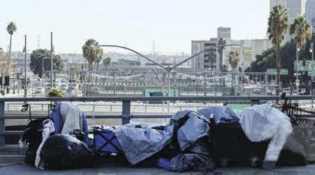 a homeless encampment in california